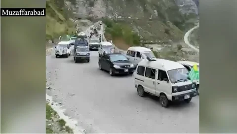 مظفرآباد میں عوام کا کالعدم ایکشن کمیٹی کے خلاف احتجاج