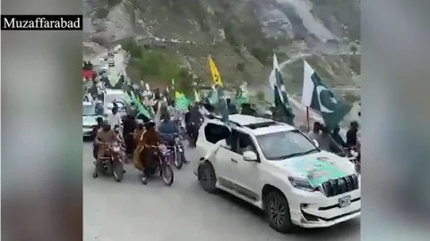 مظفرآباد میں پاکستان زندہ باد ریلی ,کالعدم ایکشن کمیٹی کا بیانیہ مسترد