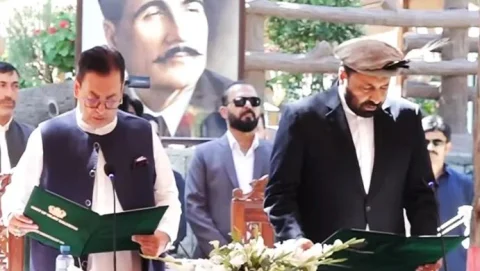 امجد حسین ایڈووکیٹ نے وزیراعلیٰ گلگت بلتستان کا حلف اٹھا لیا