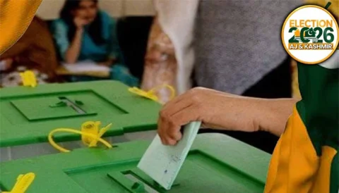 آزاد کشمیر انتخابات 2026: دوسرے مرحلے میں 21 حلقوں پر پولنگ جاری مظفرآباد